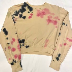 Cropped TieDye Pattern Sweatshirt